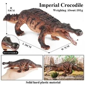 Sarcosuchus Crocodile Action Figure | Hand-Painted Wild Animal Model