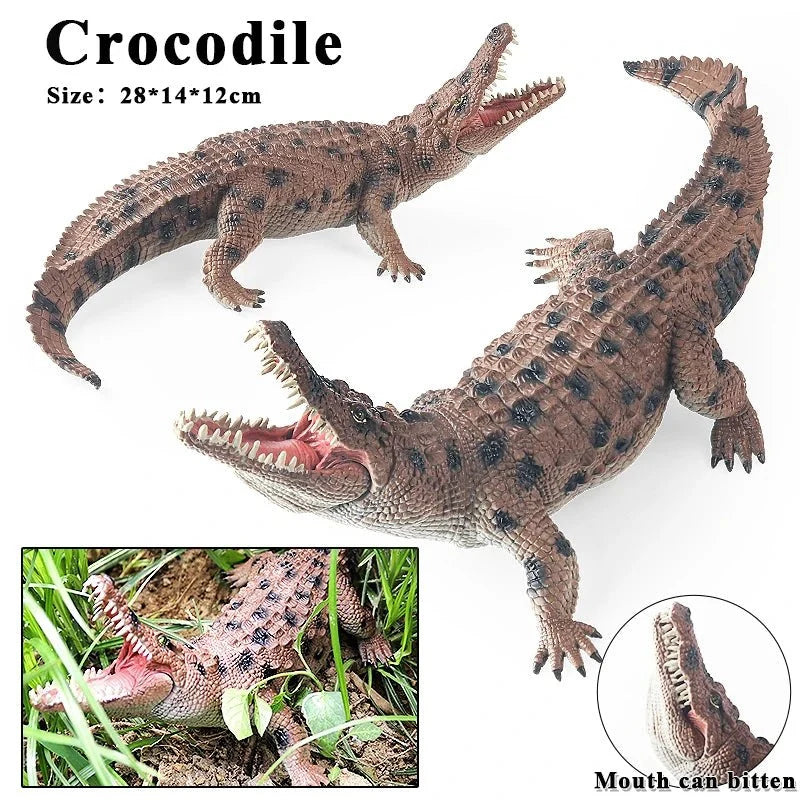 Sarcosuchus Crocodile Action Figure | Hand-Painted Wild Animal Model