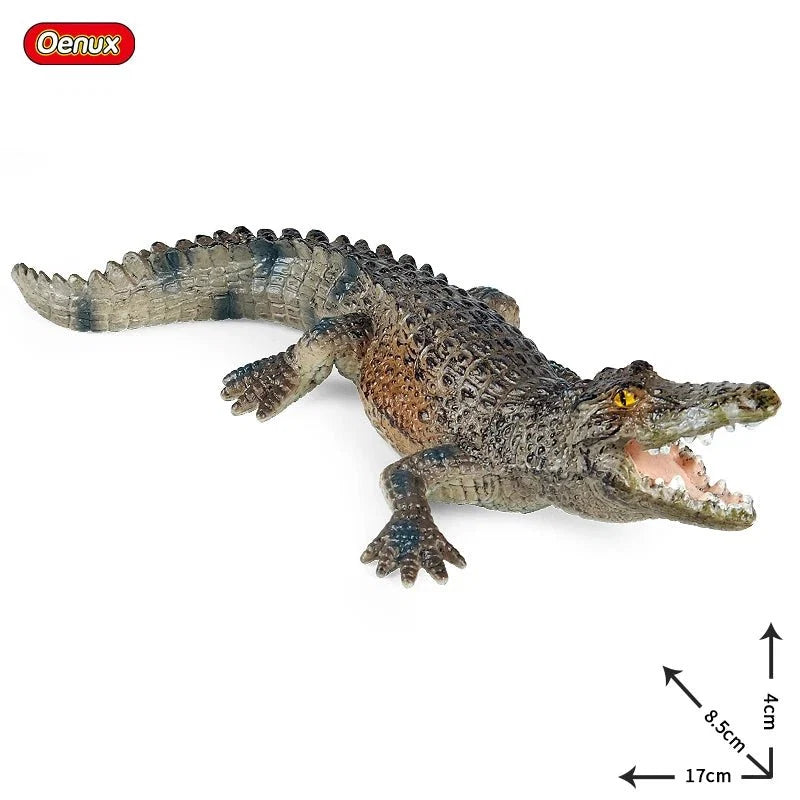 Sarcosuchus Crocodile Action Figure | Hand-Painted Wild Animal Model