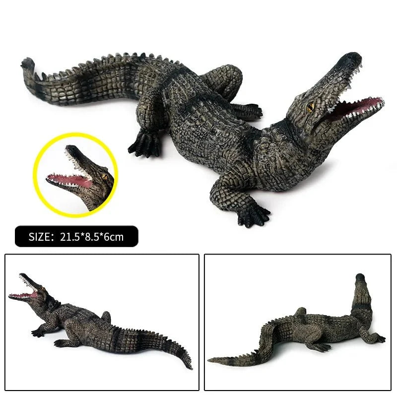 Sarcosuchus Crocodile Action Figure | Hand-Painted Wild Animal Model