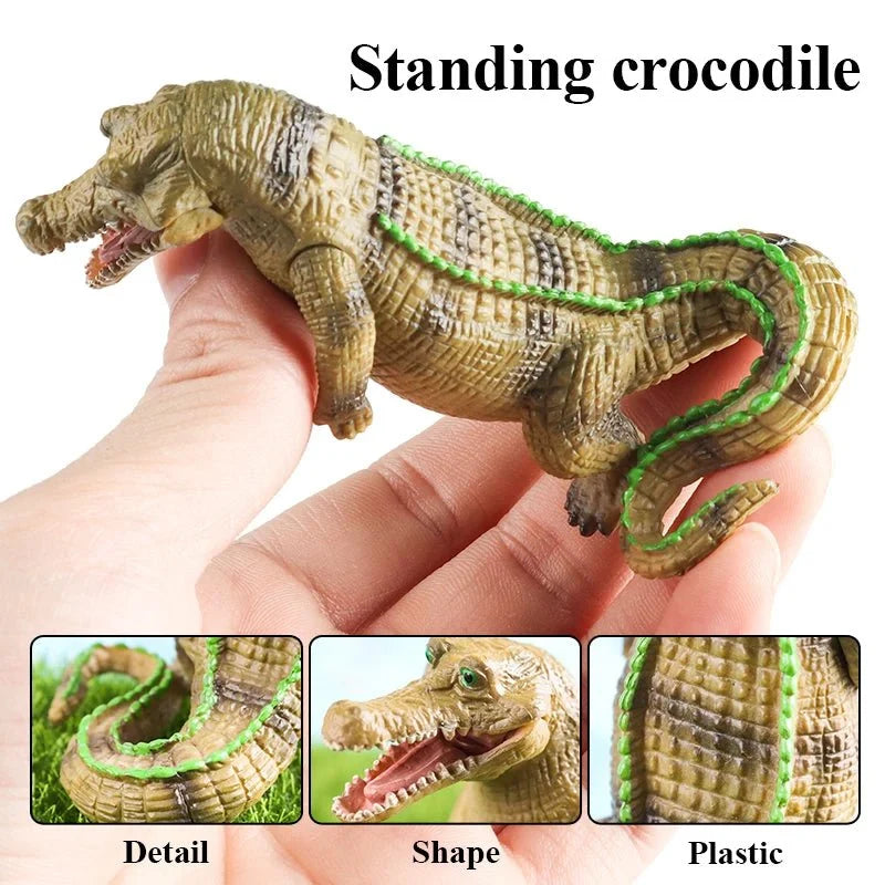 Sarcosuchus Crocodile Action Figure | Hand-Painted Wild Animal Model