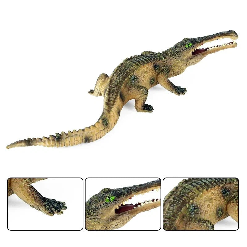 Sarcosuchus Crocodile Action Figure | Hand-Painted Wild Animal Model