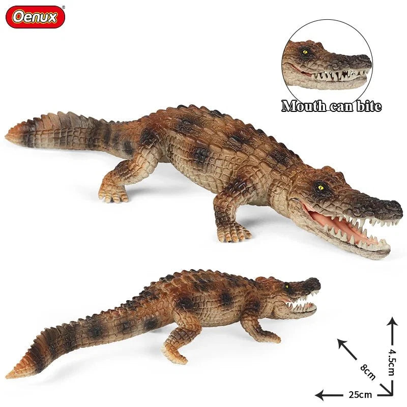 Sarcosuchus Crocodile Action Figure | Hand-Painted Wild Animal Model