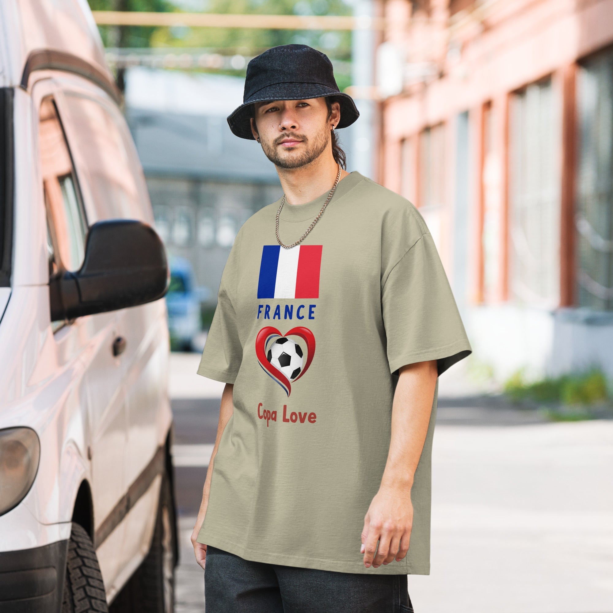 FRANCE - Copa Love unisex oversized faded t-shirt