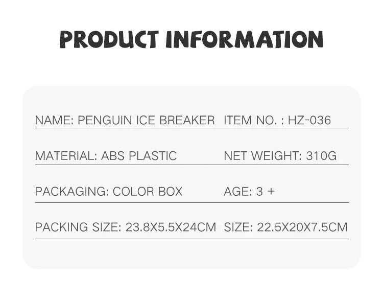 Penguin Breaking Ice Game | Family Puzzle Party Toy