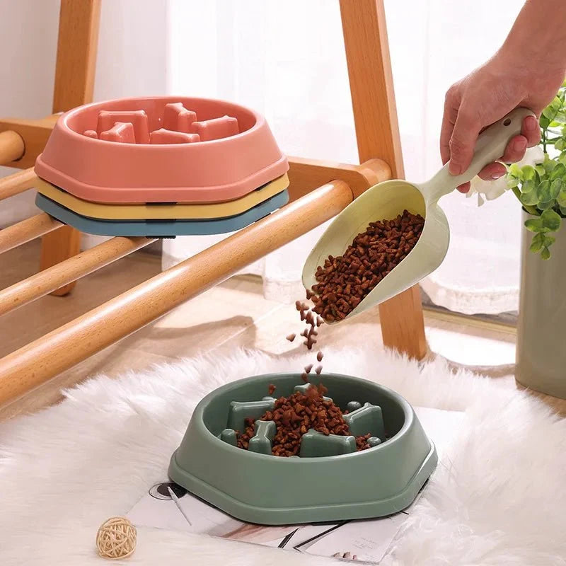 Pet Cat Dog Slow Feeder Bowl | Anti-Choking Non-Slip Maze Feeding Dish