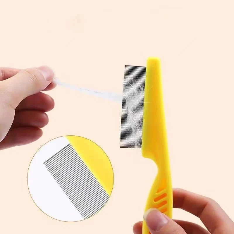 Stainless Steel Pet Flea and Shedding Comb | Grooming Tool for Dogs and Cats