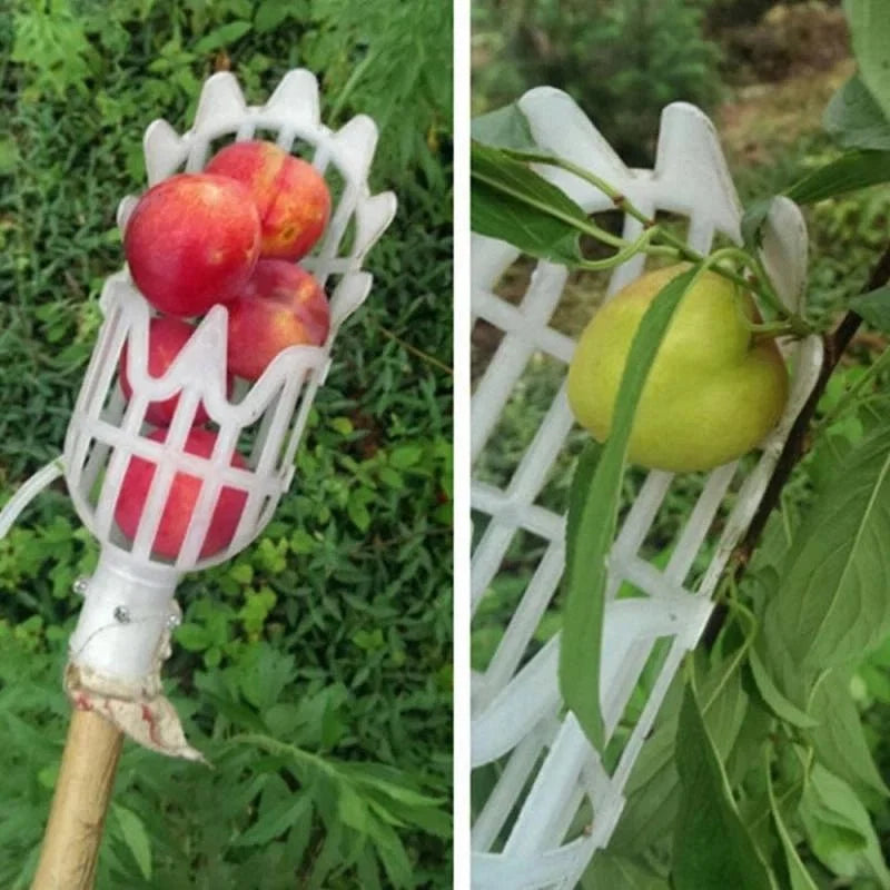 Plastic Fruit Picker Tool | Garden Harvesting Catcher Head for Trees and Orchards