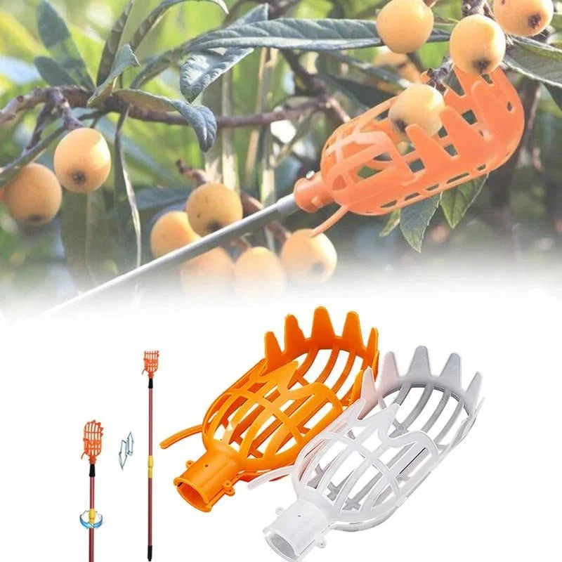 Plastic Fruit Picker Tool | Garden Harvesting Catcher Head for Trees and Orchards