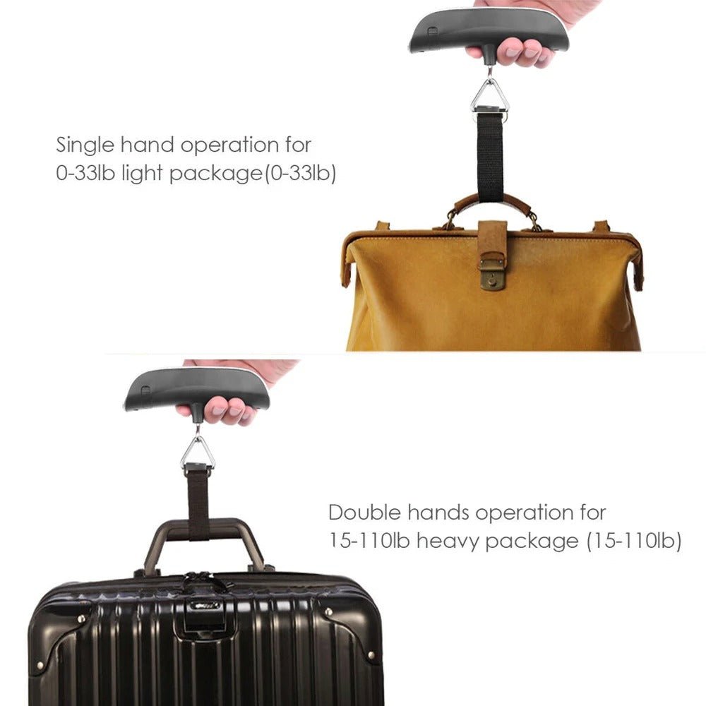 Portable Digital Hanging Scale | 50kg LCD Luggage Weight Balance for Travel