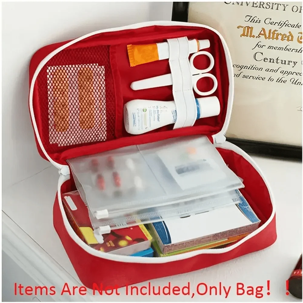 Portable First Aid Kit Bag | Compact Emergency Survival and Medicine Storage Tote