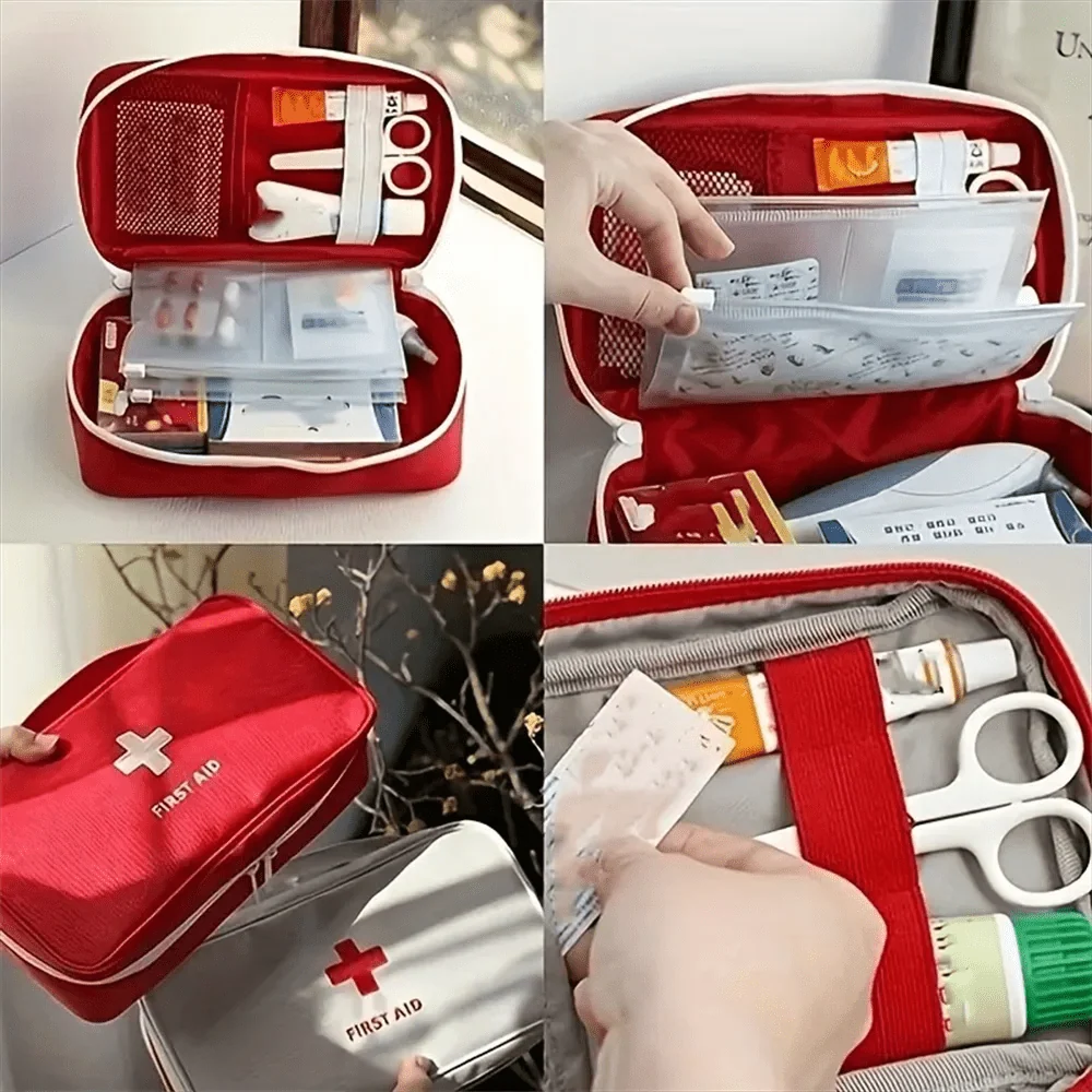 Portable First Aid Kit Bag | Compact Emergency Survival and Medicine Storage Tote