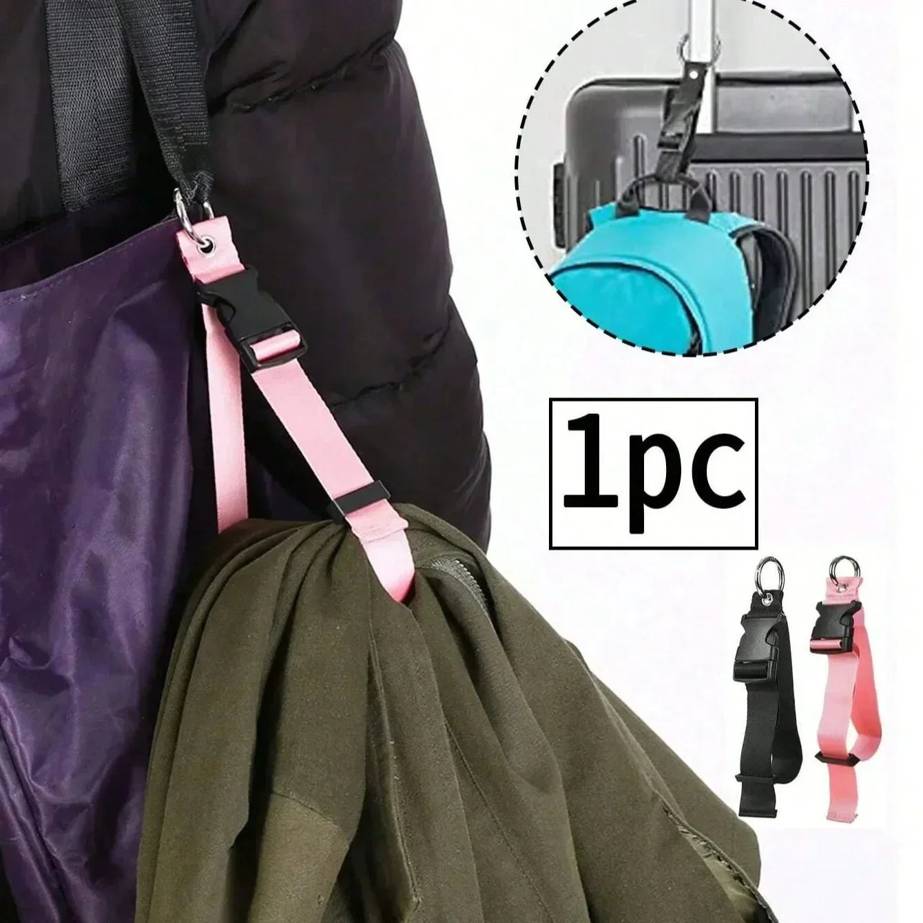 Portable Luggage Strap Holder | Anti-Theft Nylon Bag Gripper