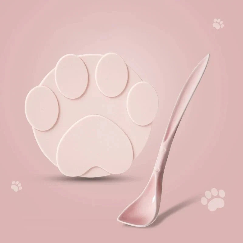 Portable Silicone Pet Food Lid and Spoon Set | 2-in-1 Can Cover and Sealer for Dogs and Cats
