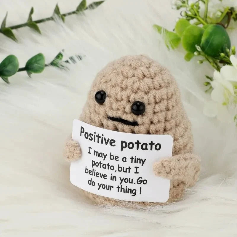 Mini Handmade Potato Hug Doll | Positive Energy Plush with Card