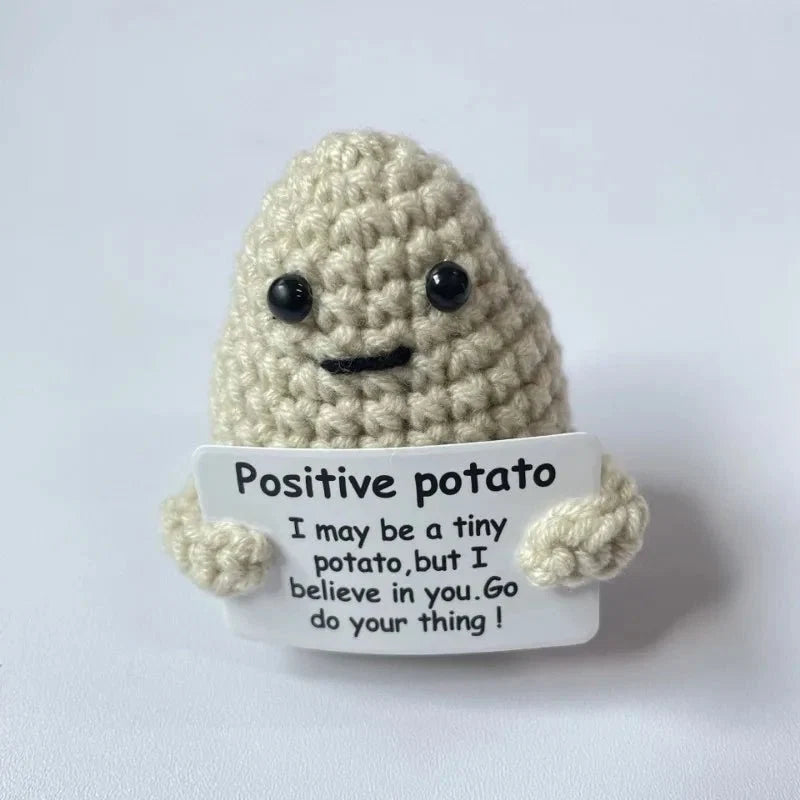 Mini Handmade Potato Hug Doll | Positive Energy Plush with Card