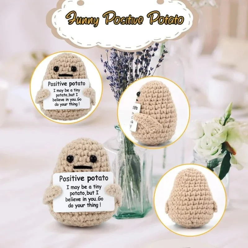 Mini Handmade Potato Hug Doll | Positive Energy Plush with Card
