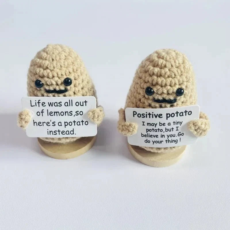 Mini Handmade Potato Hug Doll | Positive Energy Plush with Card