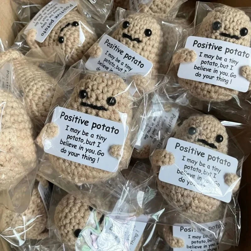 Mini Handmade Potato Hug Doll | Positive Energy Plush with Card