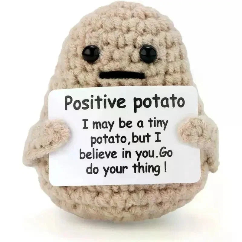 Mini Handmade Potato Hug Doll | Positive Energy Plush with Card