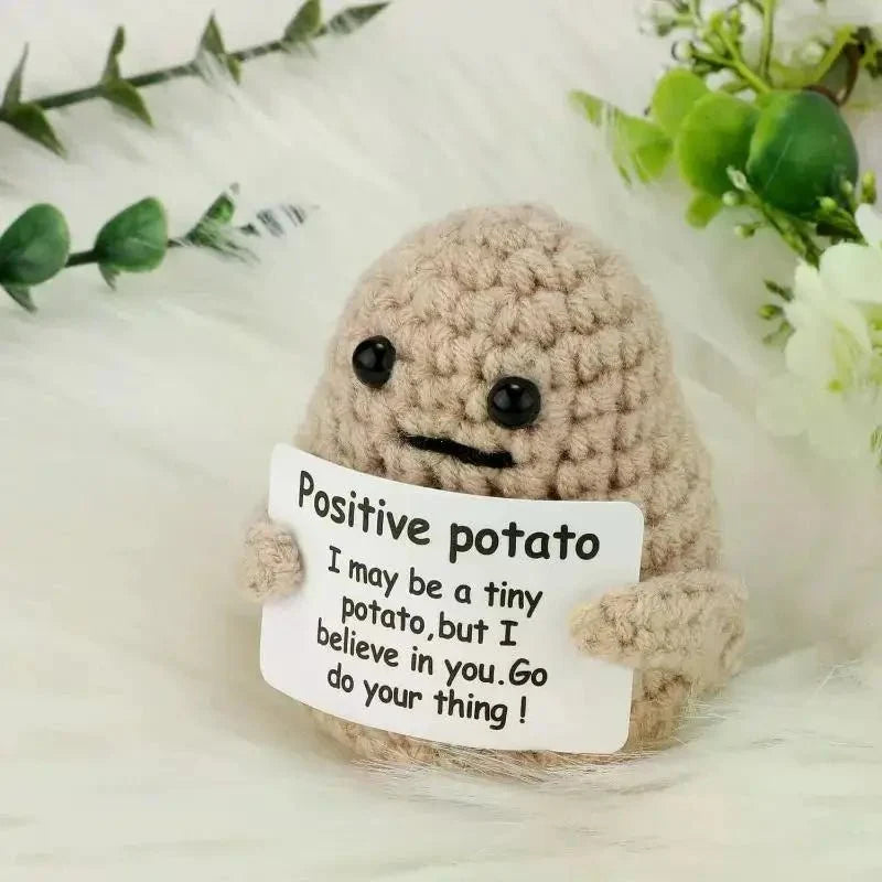 Mini Handmade Potato Hug Doll | Positive Energy Plush with Card