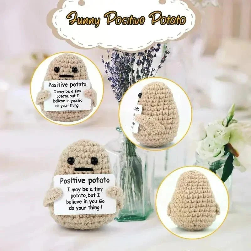 Mini Handmade Potato Hug Doll | Positive Energy Plush with Card