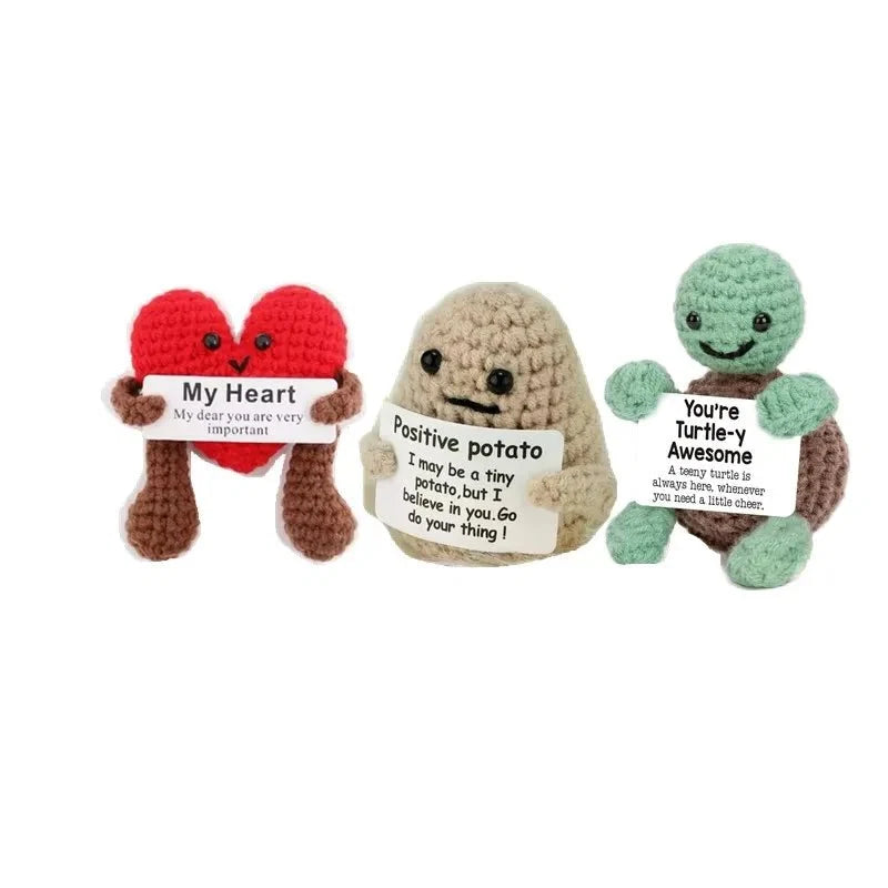 Mini Handmade Potato Hug Doll | Positive Energy Plush with Card