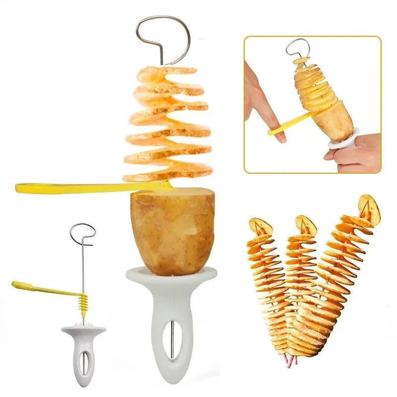 Spiral Potato Cutter | Easy Twist Slicer for Curly Fries and Vegetable Spirals