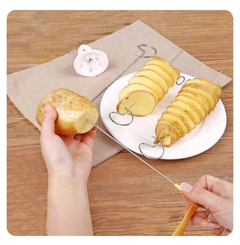 Spiral Potato Cutter | Easy Twist Slicer for Curly Fries and Vegetable Spirals