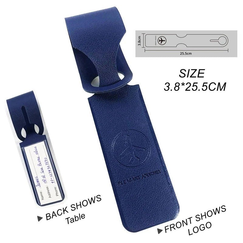 PU Leather Luggage Tag | Creative ID Address Holder for Suitcases and Travel