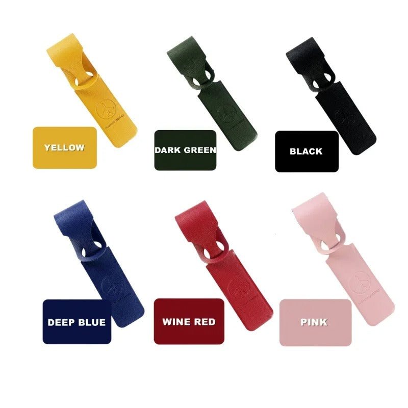 PU Leather Luggage Tag | Creative ID Address Holder for Suitcases and Travel