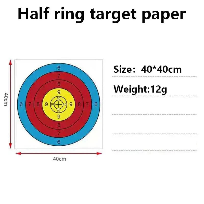 PVC Archery Target Sheets 40x40 cm | High-Visibility Shooting Targets