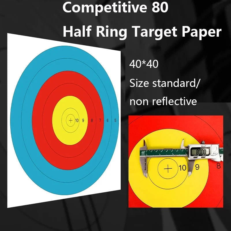 PVC Archery Target Sheets 40x40 cm | High-Visibility Shooting Targets