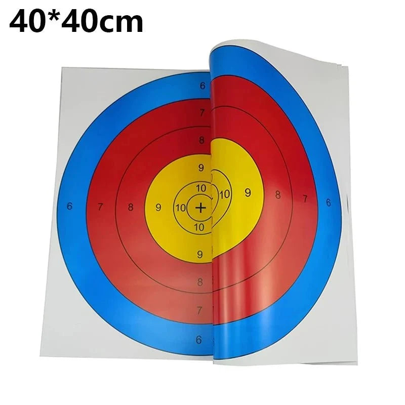 PVC Archery Target Sheets 40x40 cm | High-Visibility Shooting Targets
