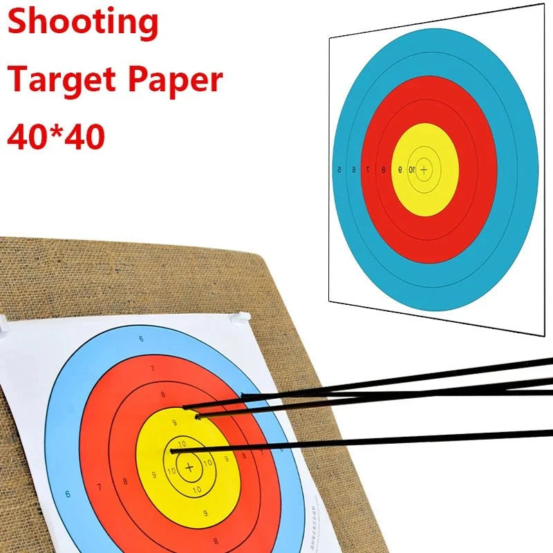PVC Archery Target Sheets 40x40 cm | High-Visibility Shooting Targets