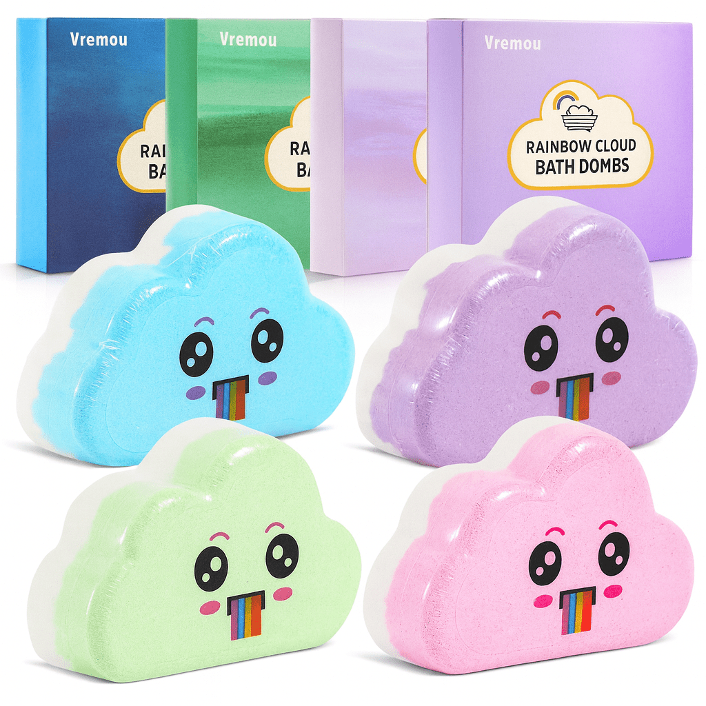 Rainbow Bath Bombs | Handmade Organic Fizzy Bubble Bath for Kids