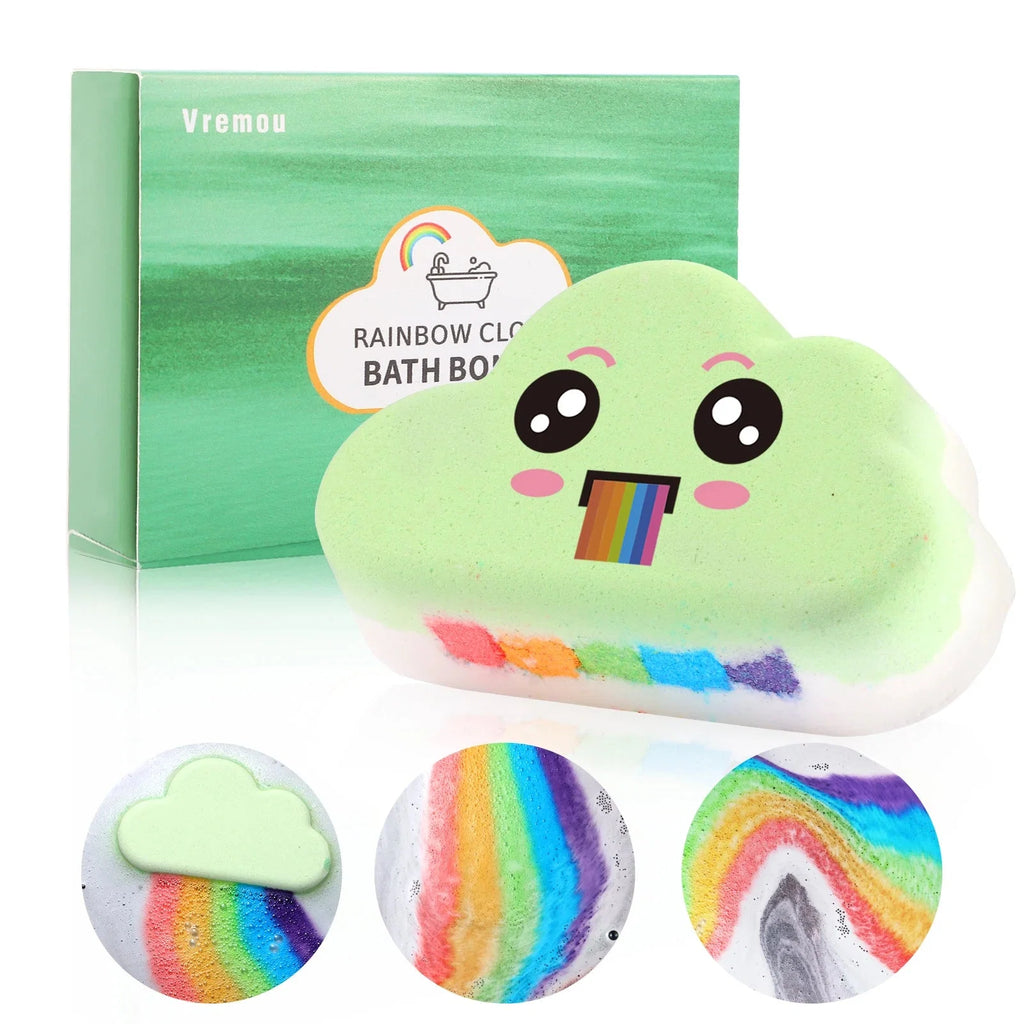 Rainbow Bath Bombs | Handmade Organic Fizzy Bubble Bath for Kids