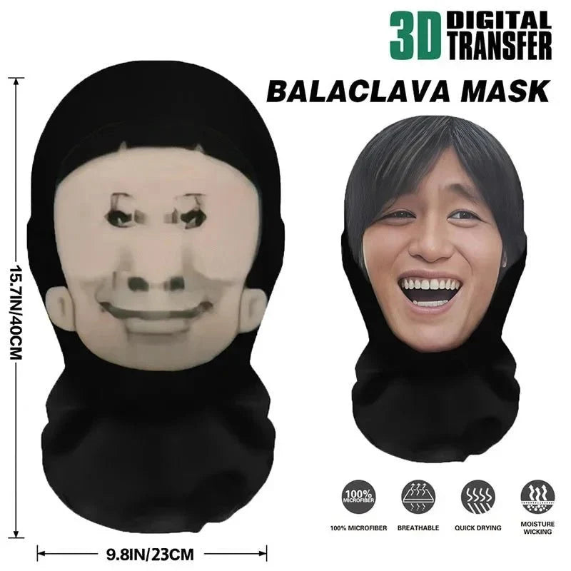Realistic 3D Celebrity Face Mask | Full Face Nylon Cosplay Headgear for Halloween