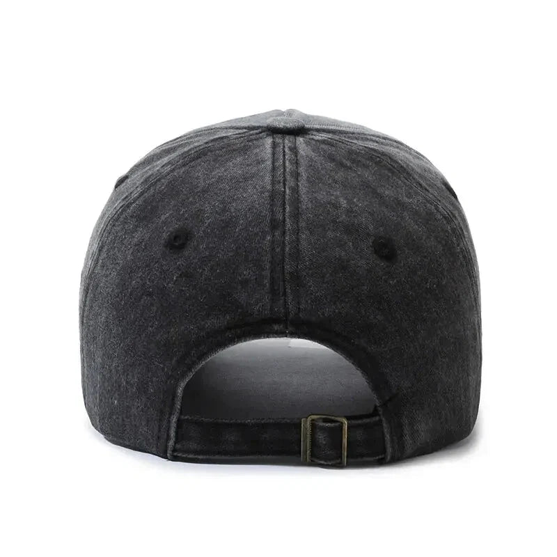 Retro Distressed Letter Embroidery Baseball Cap | Unisex Casual Cotton Hat