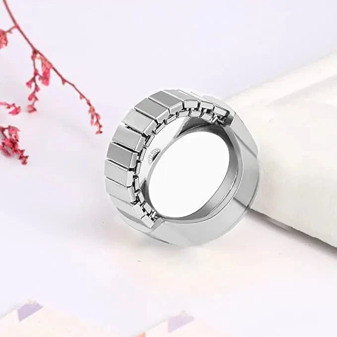 Retro Roman Vintage Punk Finger Watch Ring | Functional Ring Watch with Quartz Movement
