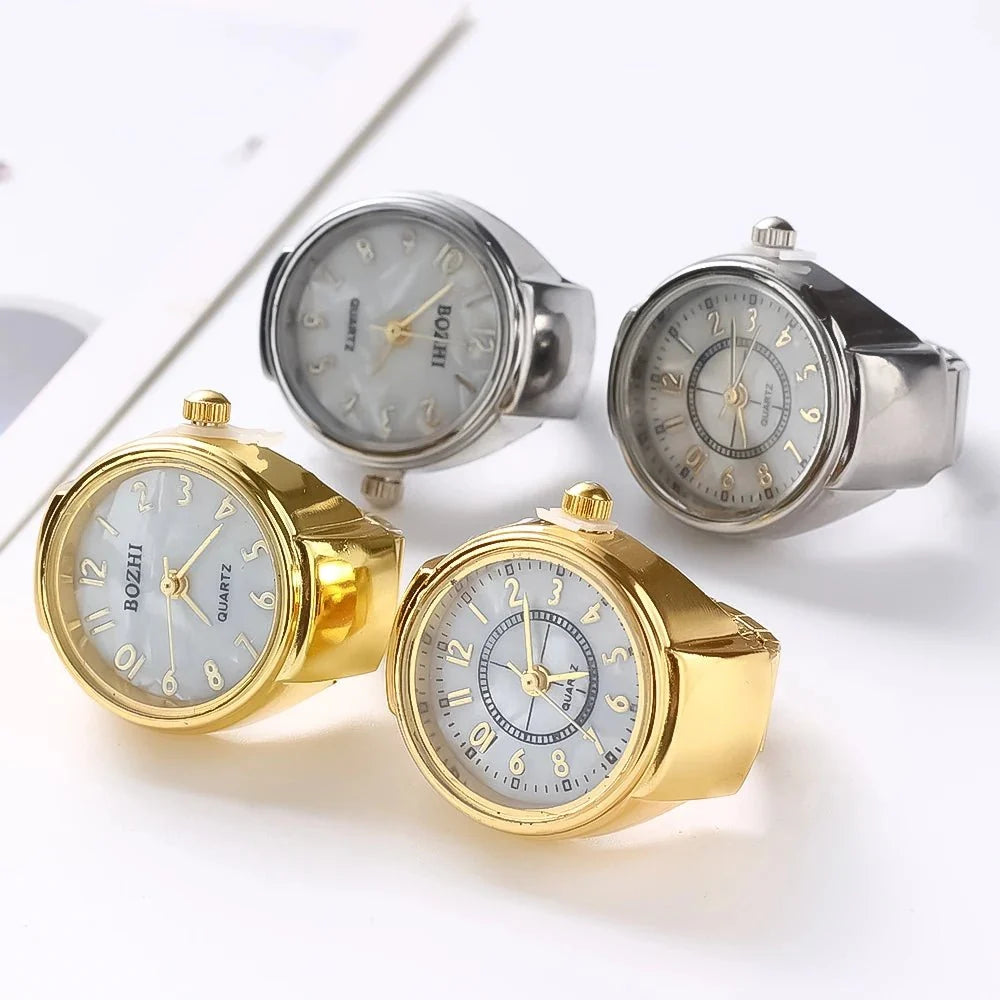 Retro Roman Vintage Punk Finger Watch Ring | Functional Ring Watch with Quartz Movement