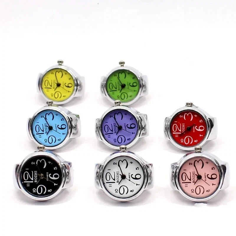 Retro Roman Vintage Punk Finger Watch Ring | Functional Ring Watch with Quartz Movement