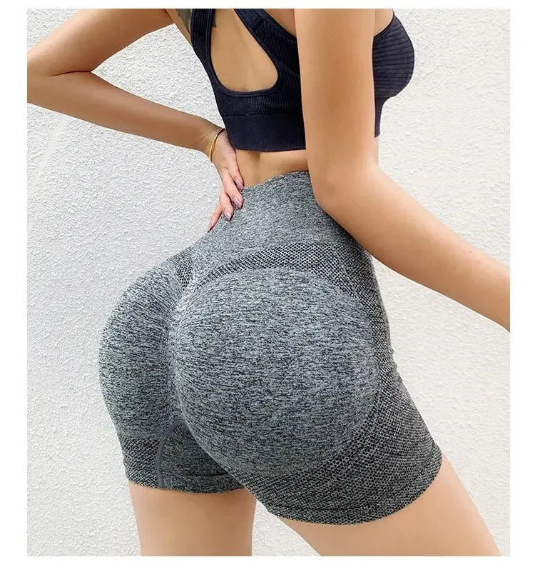 Seamless High Waist Yoga Shorts – Quick-Dry Stretch Fit