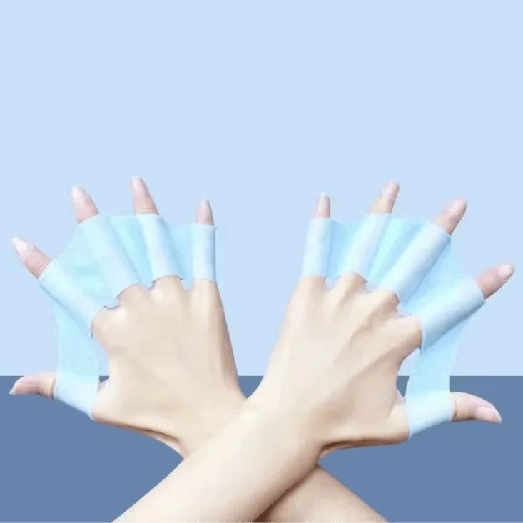 Silicone Swimming Hand Fins | Training Paddles for Adults and Children