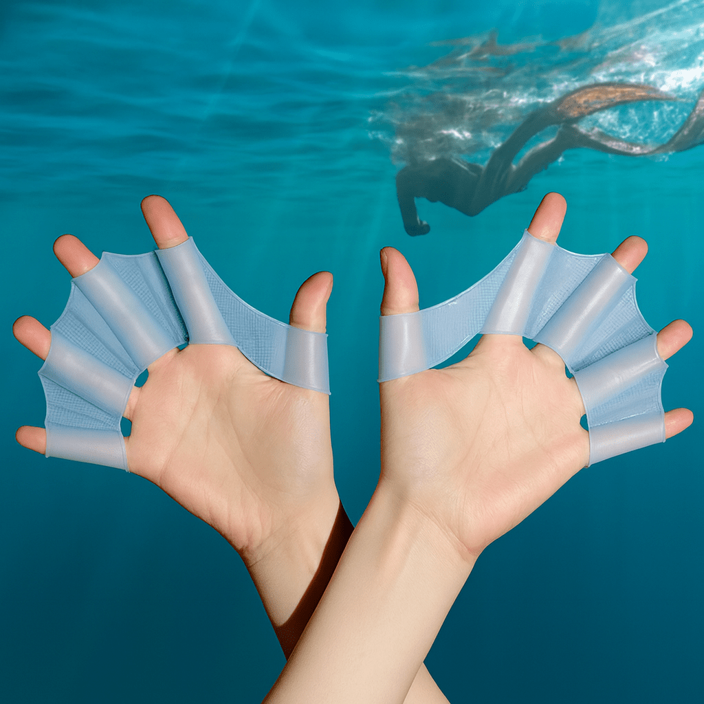 Silicone Swimming Hand Fins | Training Paddles for Adults and Children