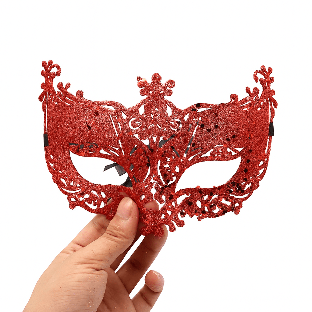 Silver and Black Venetian Masquerade Eye Mask | Elegant Party Accessory