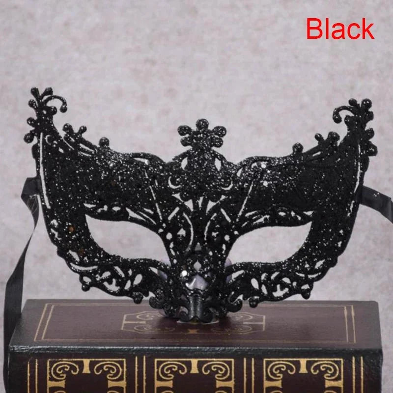 Silver and Black Venetian Masquerade Eye Mask | Elegant Party Accessory