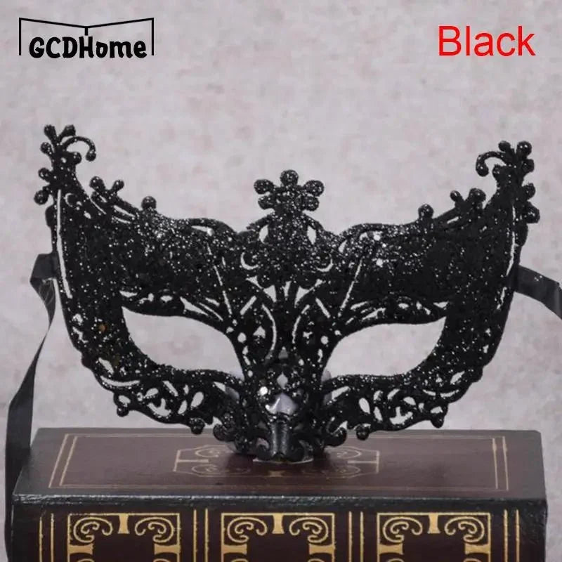 Silver and Black Venetian Masquerade Eye Mask | Elegant Party Accessory