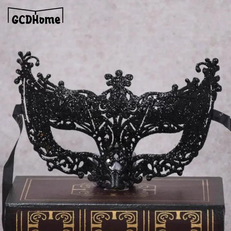 Silver and Black Venetian Masquerade Eye Mask | Elegant Party Accessory