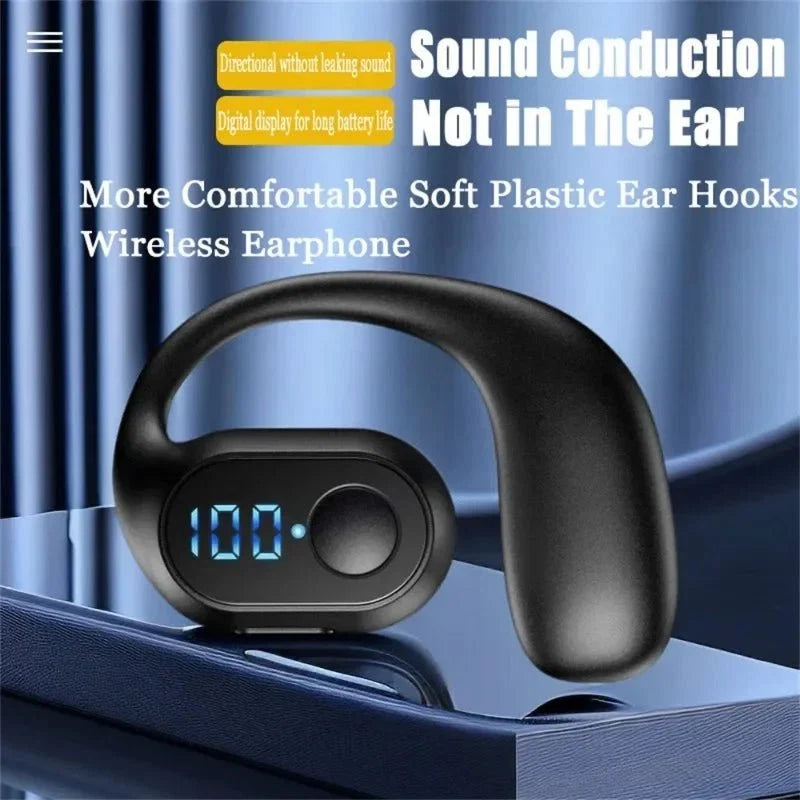 Single Ear Hanging Earphones | Wireless Bluetooth Sports Headset with Mic